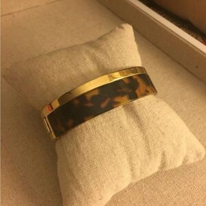 Stella & Dot Gold and Tortoise Shell Bangle Bracelet